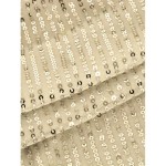 Sequined Solid Jacket, Casual Open Front Crew Neck Long Sleeve Outerwear, Women's Clothing