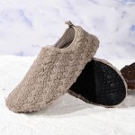 House Slippers for Women Men Slipper Winter Warm Thermal Sock Shoes Soft Lightweight Slip-On Indoor Outdoor