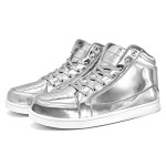 IGxx Sequins Shoes for Men Women Fashion Sparkle Gold Shoes Bling Shiny High Top Sneakers Punk