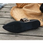 Women's Flats Shoes Pointed Toe Knit Casual Ballet Flats Comfortable Dressy Mary Jane Flat Office Work Dress Shoes