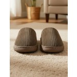 Ultra-Comfortable House Slippers for Men & Women, Memory Foam Indoor Slippers with Non-Slip Sole, Soft Plush Lined House Shoes for Home Use Brown