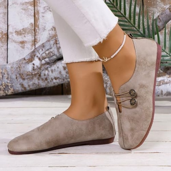 Women's Flats Shoes Round Toe Dressy Ballet Flats Comfortable Womens Dress Shoes Ballerina Flats for Work