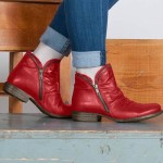 Ankle Boots for Women Arch Support Boots Side Zipper Vintage Leather Damping Shoes Flat Heel Booties Wide Width Orthopedic Comfortable Slip On High Top Business Dress Oxford Boot